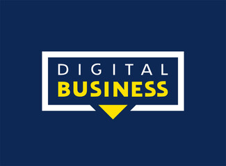 Creative design of digital business symbol