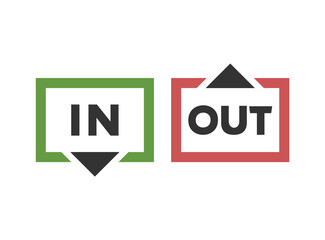 Creative design of in and out symbols