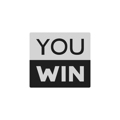 Creative design of you win message