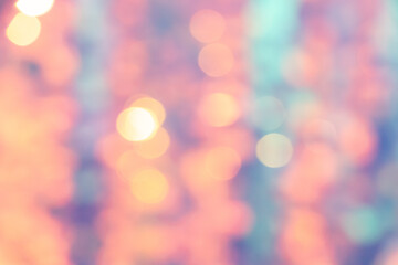 Pink or orange bokeh background for decorate in celebration or festival