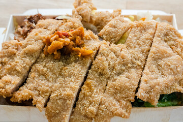 fried pork chop lunch box