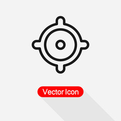 Target Vector Icon Target Icon, Sniper Sign Vector Illustration Eps10
