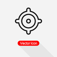 Target Vector Icon Target Icon, Sniper Sign Vector Illustration Eps10