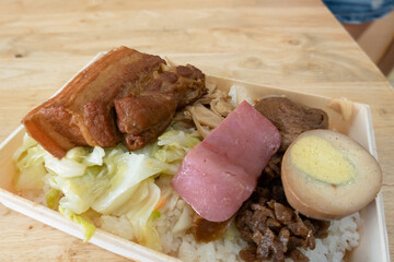 soy-stewed pork with rice