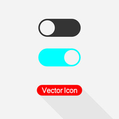 Toggle Switch Icon, On And Off Position Simple Icons Vector Illustration Eps10