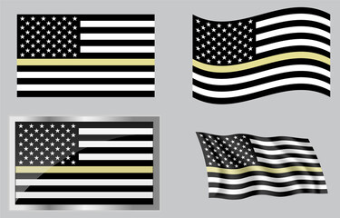 Thin Yellow Line Security Flag