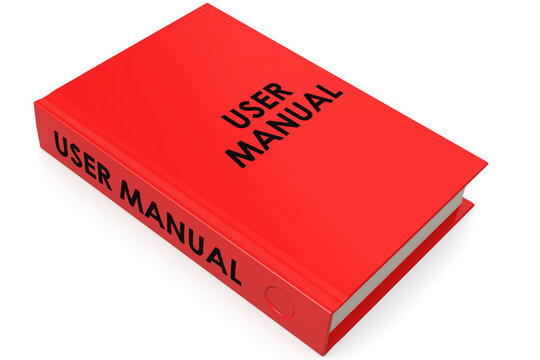 User manual isolated on white background