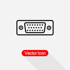 VGA Port Icon Vector Illustration Eps10