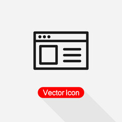 Website Icon browser icon Vector Illustration Eps10