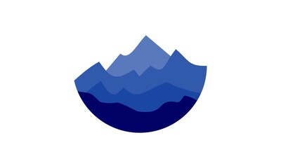 blue mountain logo vector