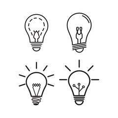 Naklejka premium lamp and bulb icon design template, vector eps10