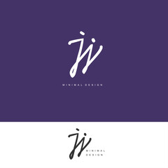 JJ Initial handwriting or handwritten logo for identity. Logo with signature and hand drawn style.