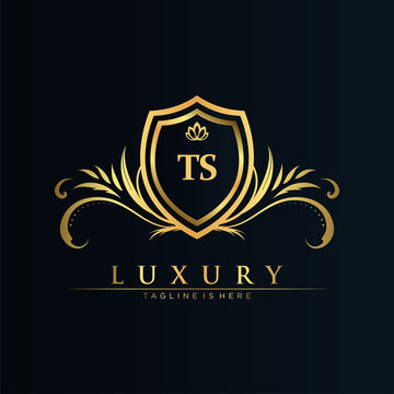 TS Letter Initial with Royal Template.elegant with crown logo vector, Creative Lettering Logo Vector Illustration.