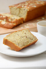 a slice of Banana Cake healthy and delicious