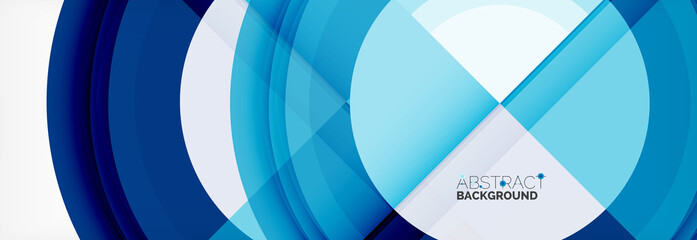 Obraz premium Round shapes, triangles and circles. Modern abstract background