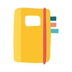 notebook agend school supply flat style icon