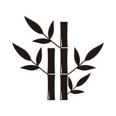 Bamboo vector icon illustration symbol