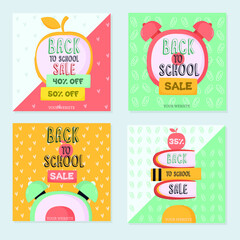 back to school hand drawn instagram posting