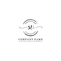 SV Initial handwriting logo template vector