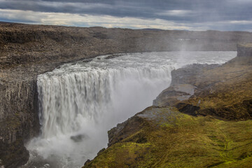 Dettifoss, the largest waterfall in Europe, at the north part of Iceland.
