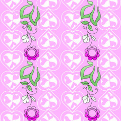 A creative composition consisting of graphic elements. Abstraction. Resource for printing on paper or fabric, seamless background.