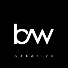 bw Letter Initial Logo Design Template Vector Illustration