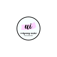 UI Initial handwriting logo template vector
