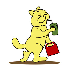 cat drink 