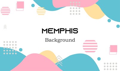 Vector memphis background absract shapes with pastel color