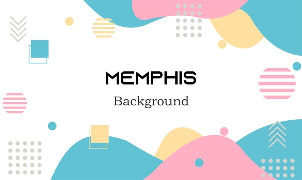Vector memphis background absract shapes with pastel color