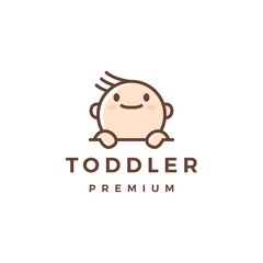 baby toddler logo vector icon illustration