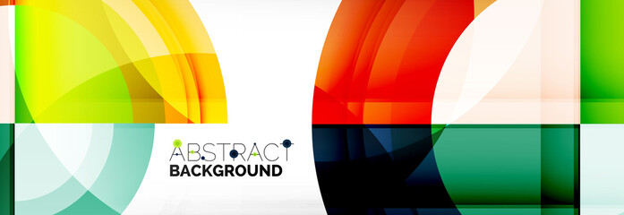 Obraz premium Round shapes, triangles and circles. Modern abstract background