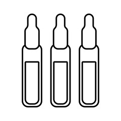 medicine vial line style icon