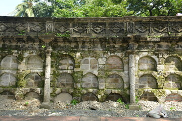 Fototapeta premium Niches wall of park cemetery in Manila, Philippines