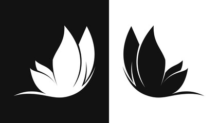 Butterfly cut out silhouette stylized vector icon