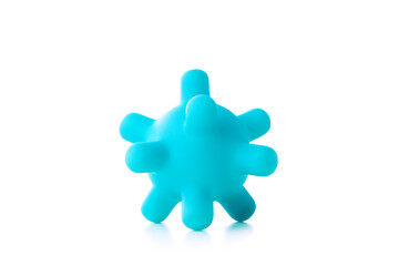 Baby toy teether on a white background.