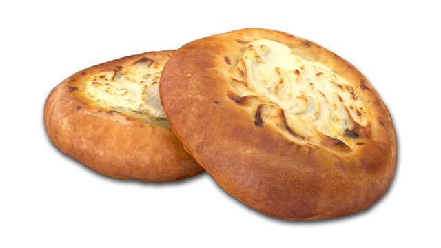 Two flatbreads - 3d render