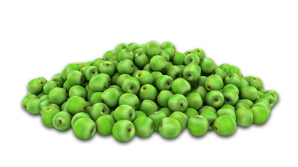 Pile of green apples - 3d render