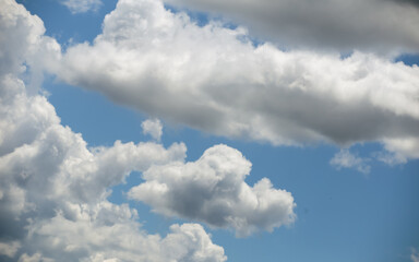 Naklejka na ściany i meble clouds sky blue cotton