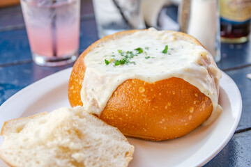 The famous California soup Clam Chowder.