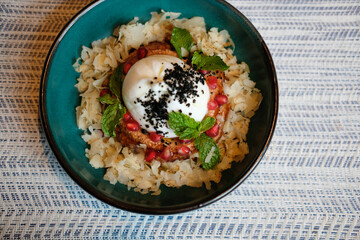 muhammara dip & burrata cheese. turkish lebanese vegetarian food