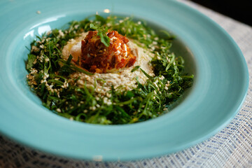 moutable arabic lebanese vegetarian appetizer food