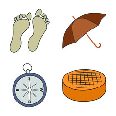Summer Travel Vectors Icons 
