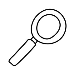 search magnifying glass line style icon