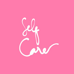 Text about self care. Healthcare Skincare. Take time for your self.