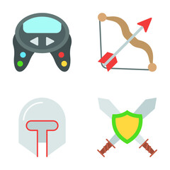 Bundle Of Video Games Flat Icons