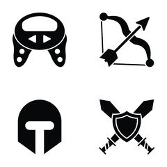 Bundle Of Video Games Glyph Icons