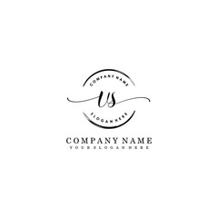 Obraz premium VS Initial handwriting logo template vector 
