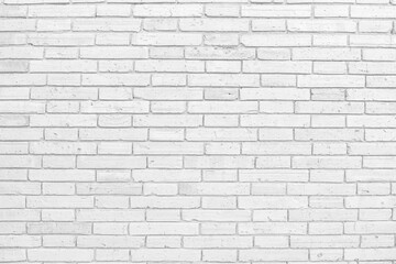 Fototapeta premium White Brick Wall Background in Rural room. Abstract Weathered Texture Stained Old Stucco.