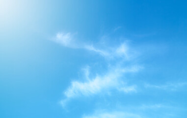 blue sky with beautiful natural white clouds	
